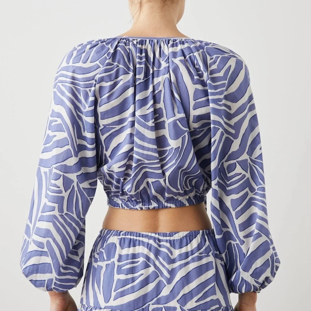 Rails Cotton Katia Crop Top Island Waves size Medium - Picture 11 of 11